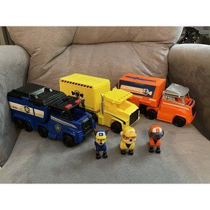 PAW Patrol BIG TRUCK Pups Zuma Chase Rubble Vehicles Figures Set Of 3